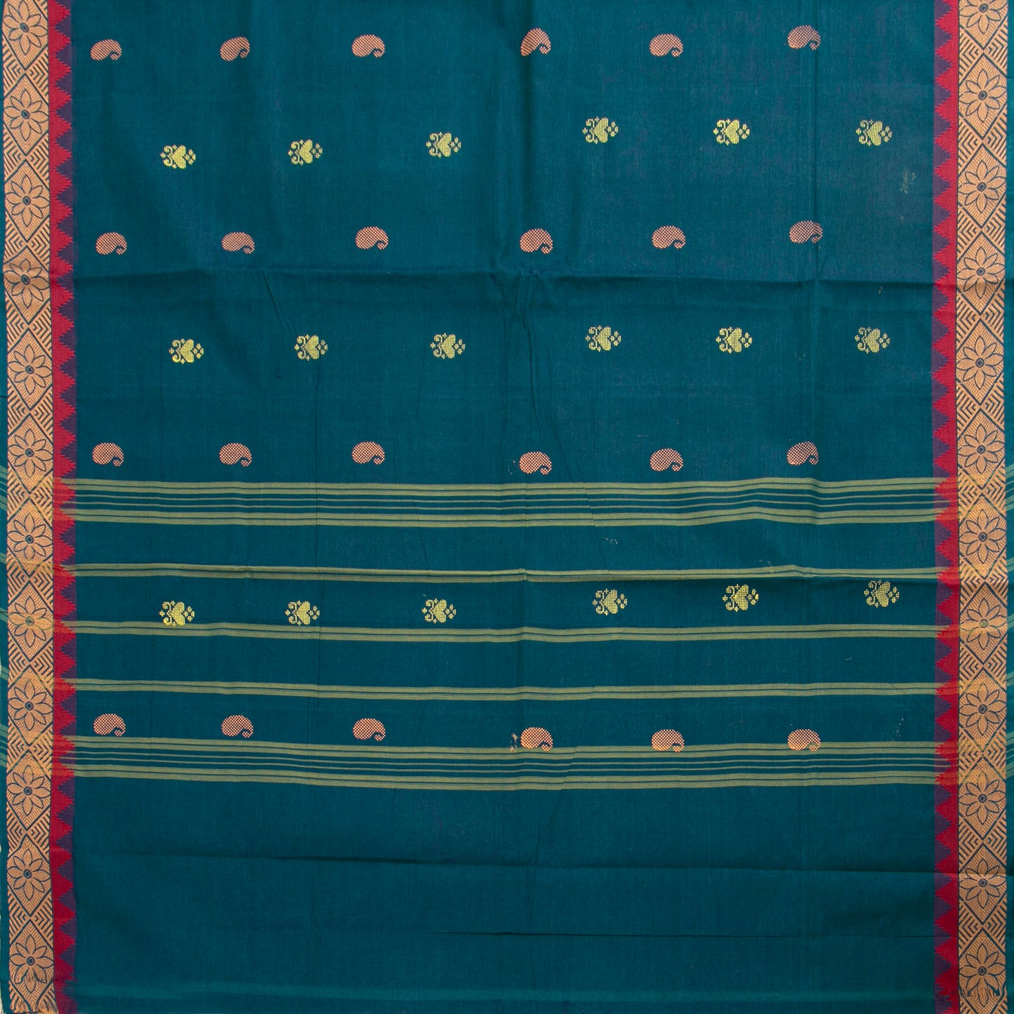 Blue Chettinad Cotton Saree PV SK CC 182