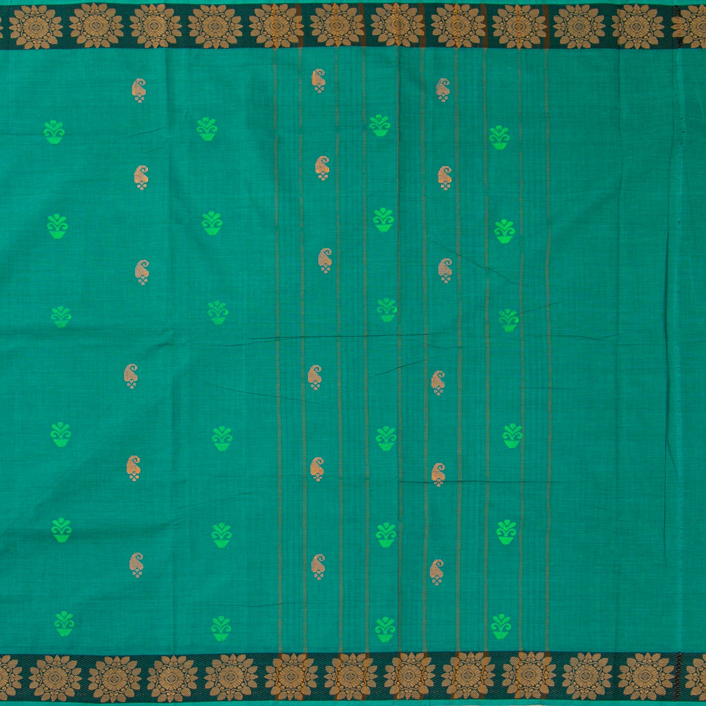 Green Chettinad Cotton Saree PV SK CC 185