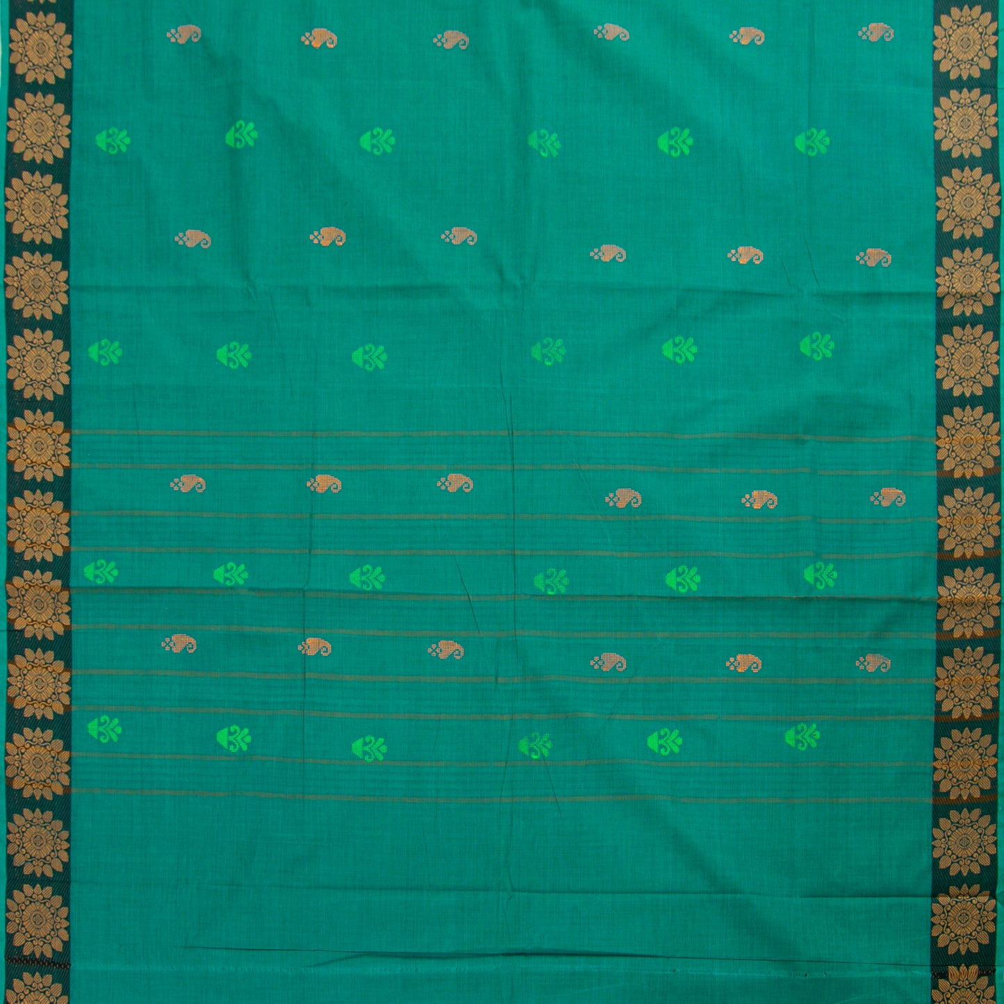 Green Chettinad Cotton Saree PV SK CC 185