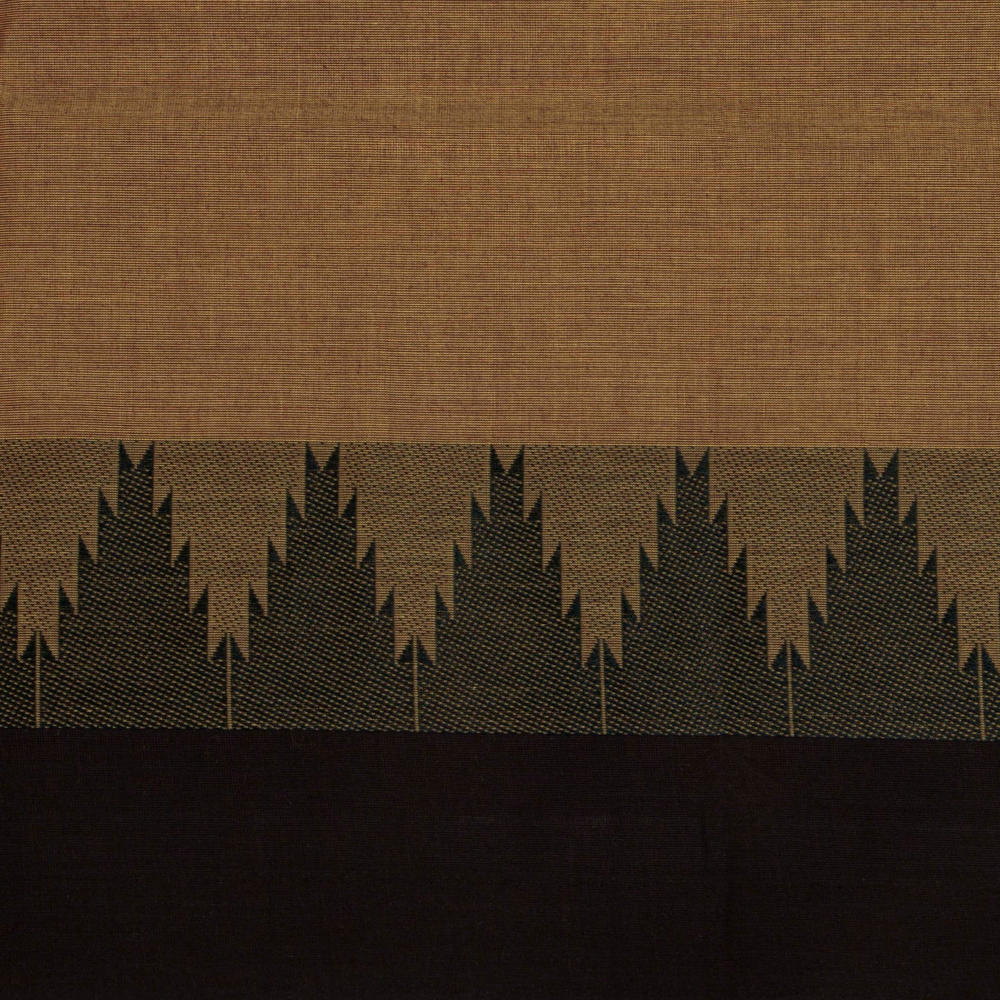 Fawn And Brown Kanchi Cotton Saree For Festive Wear PV MM KC 495