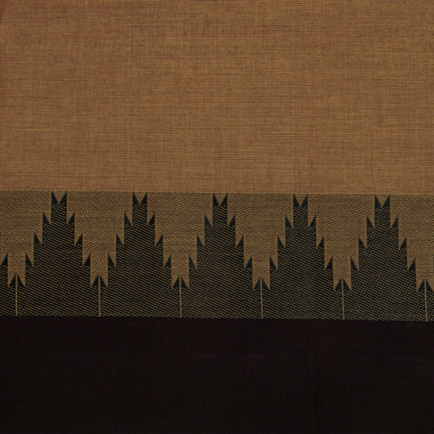 Fawn And Brown Kanchi Cotton Saree For Festive Wear PV MM KC 495 - Cotton Saree - Panjavarnam PV MM KC 495