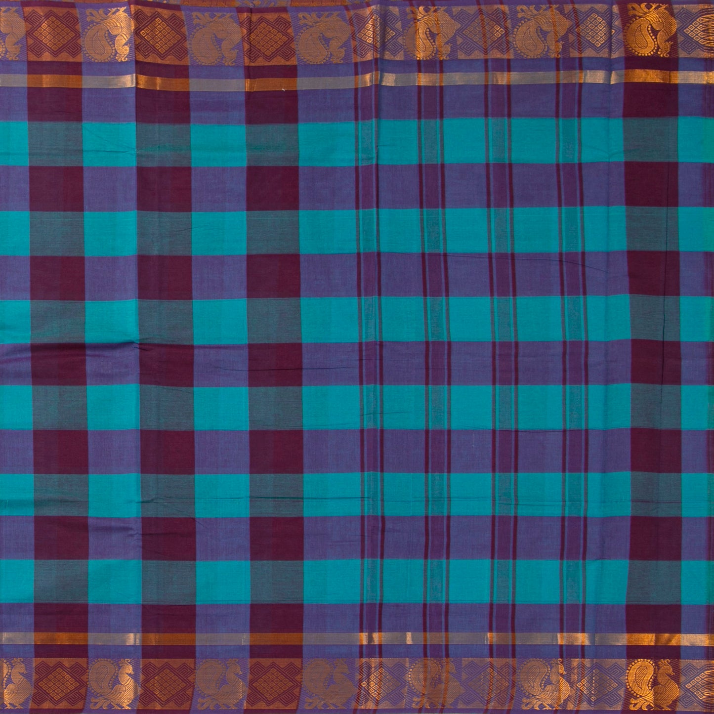 Multicolour Checks Chettinad Cotton Saree PV SK CC 207