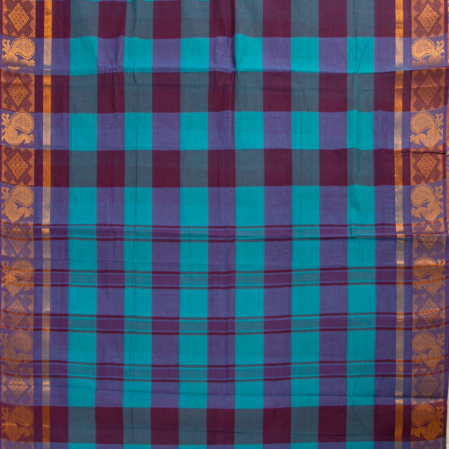 Multicolour Checks Chettinad Cotton Saree PV SK CC 207
