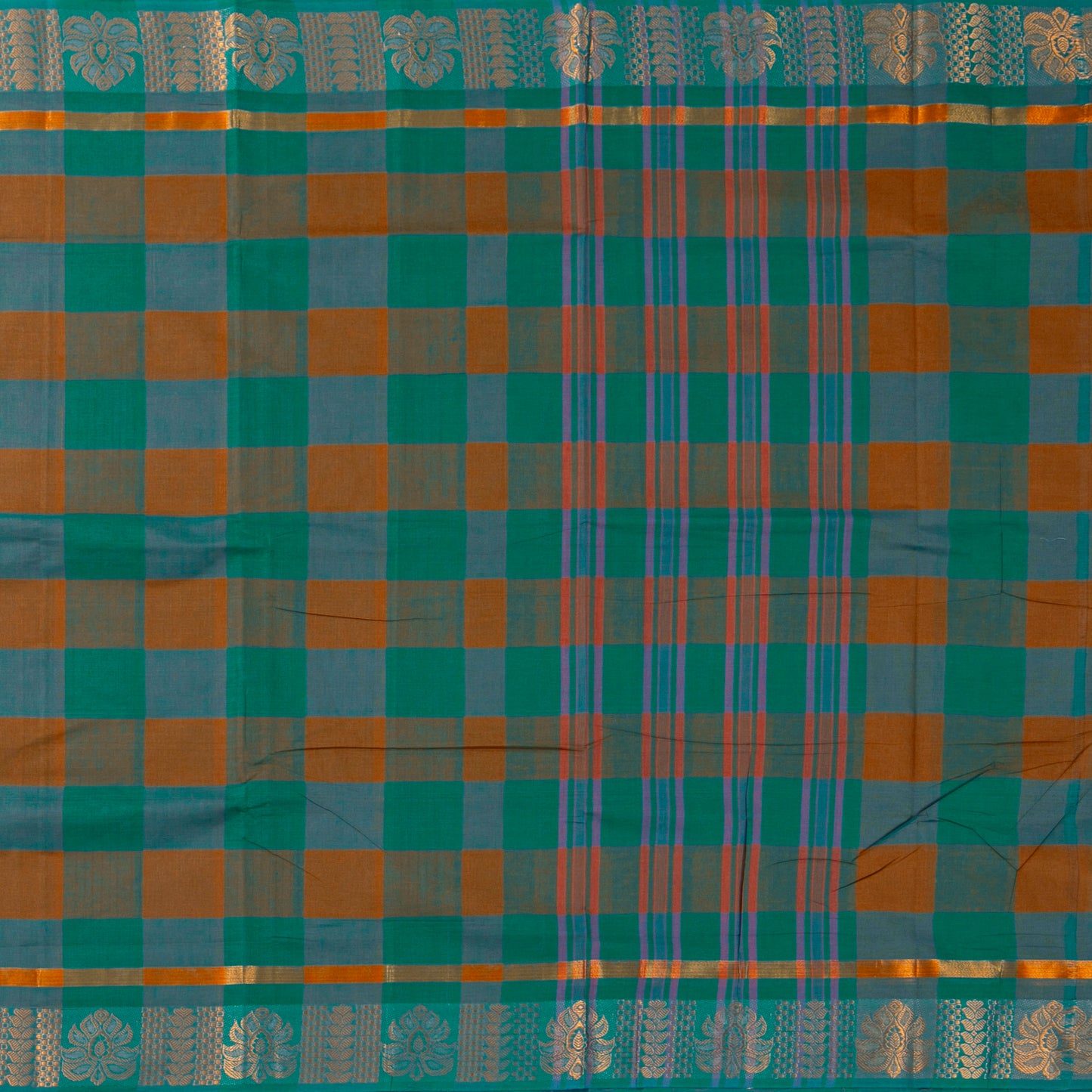 Multicolour Checks Chettinad Cotton Saree PV SK CC 209