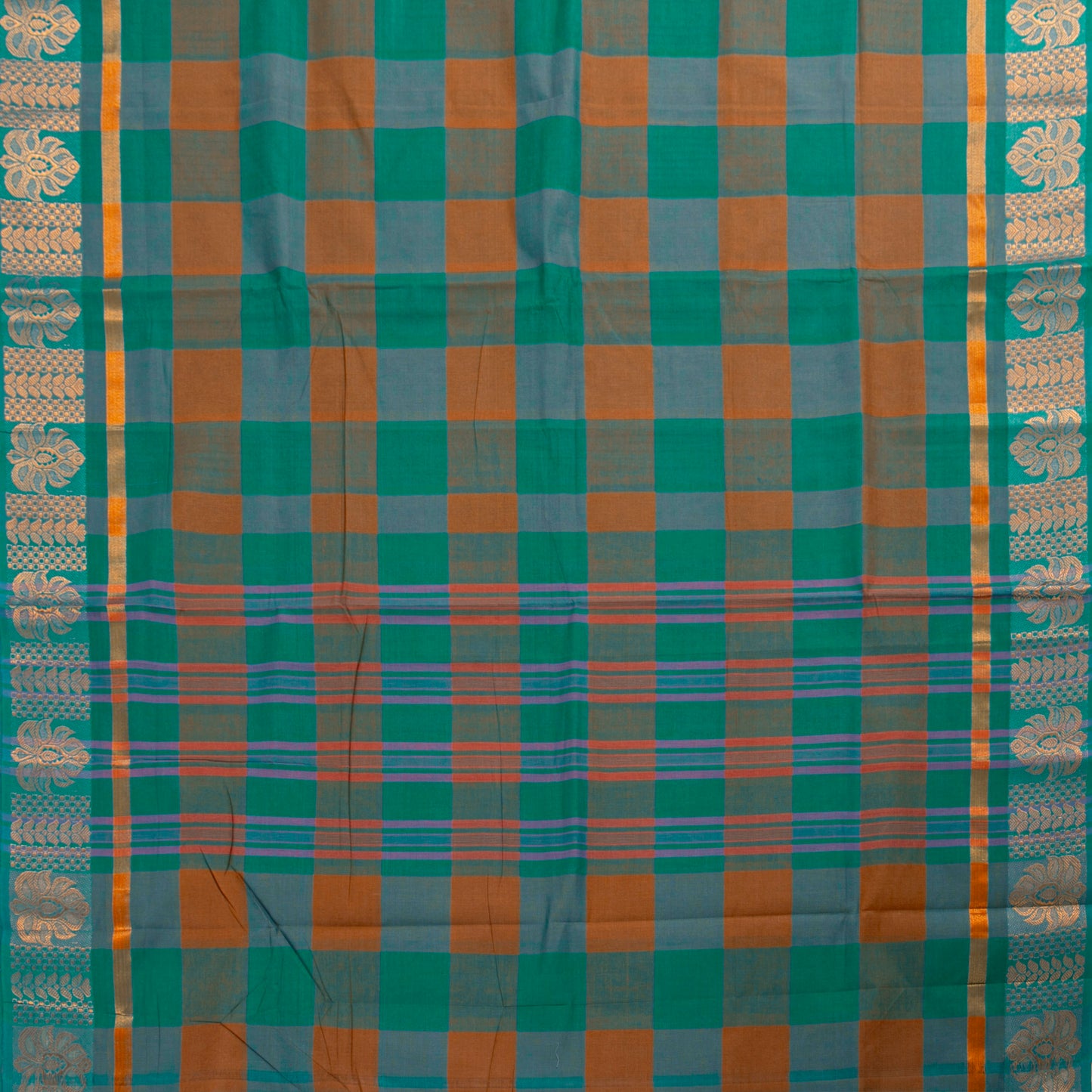 Multicolour Checks Chettinad Cotton Saree PV SK CC 209