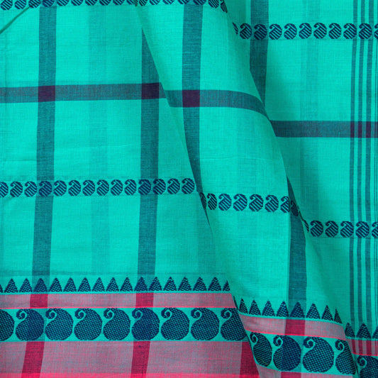 Blue Chettinad Cotton Saree PV SK CC 213