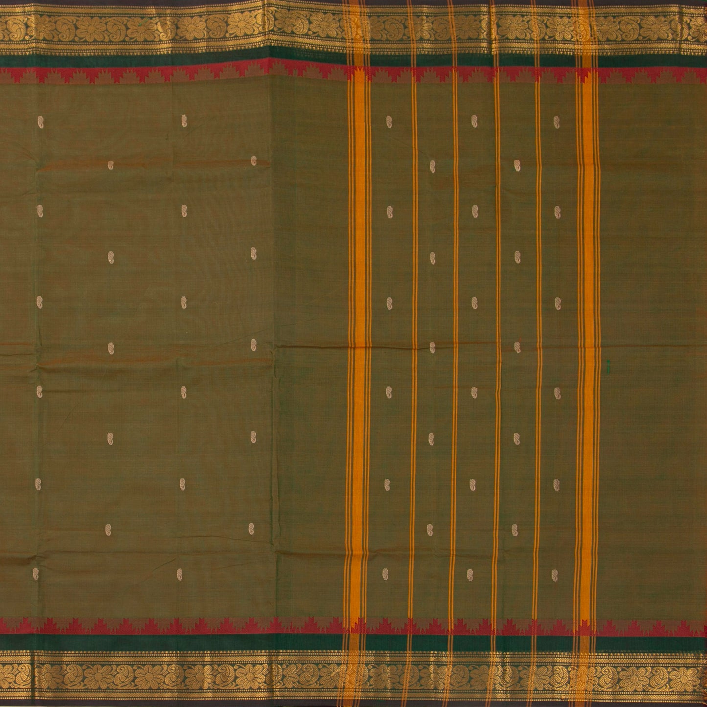 Mandhulir Green Kanchi Cotton Saree PV MM KC 471