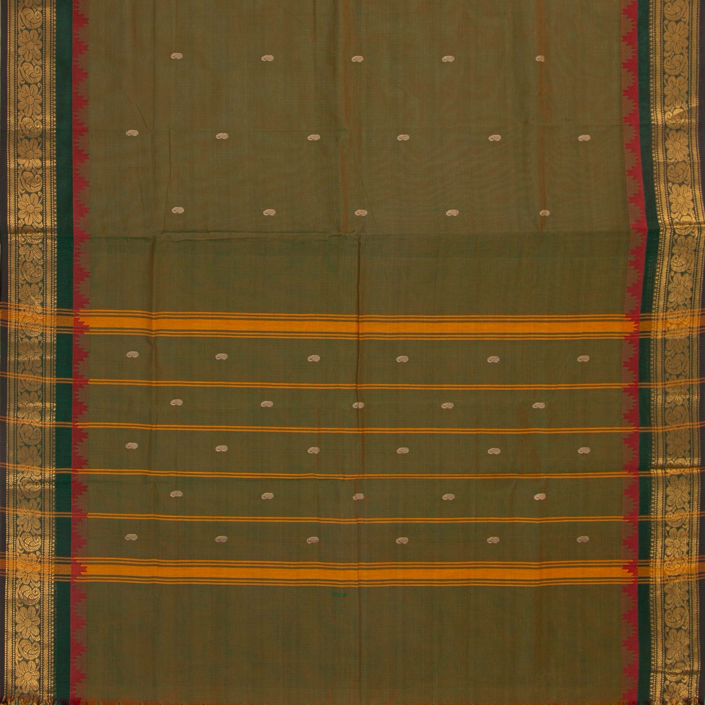 Mandhulir Green Kanchi Cotton Saree PV MM KC 471