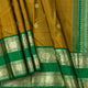 Mustard Kanchipuram Silk Saree Ganga Jamuna Border For Bridal Wear PV NYC 2000