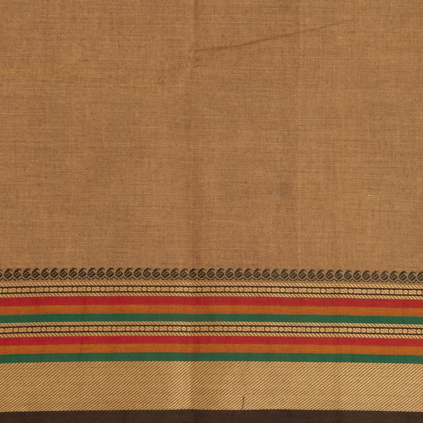 Beige Kanchi Cotton Saree For Festive Wear PV MM KC 476