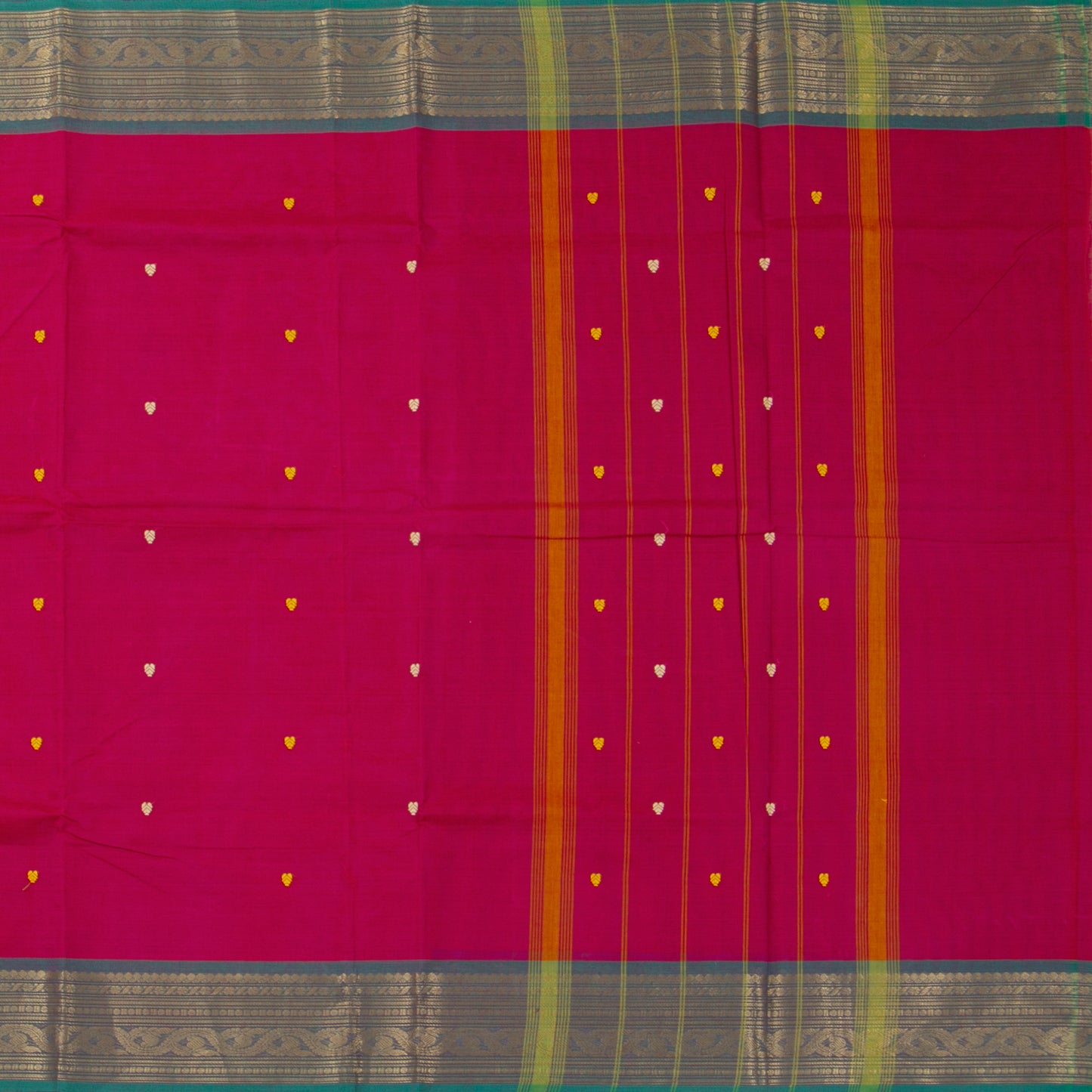 Pink And Blue Kanchi Cotton Saree PV MM KC 460