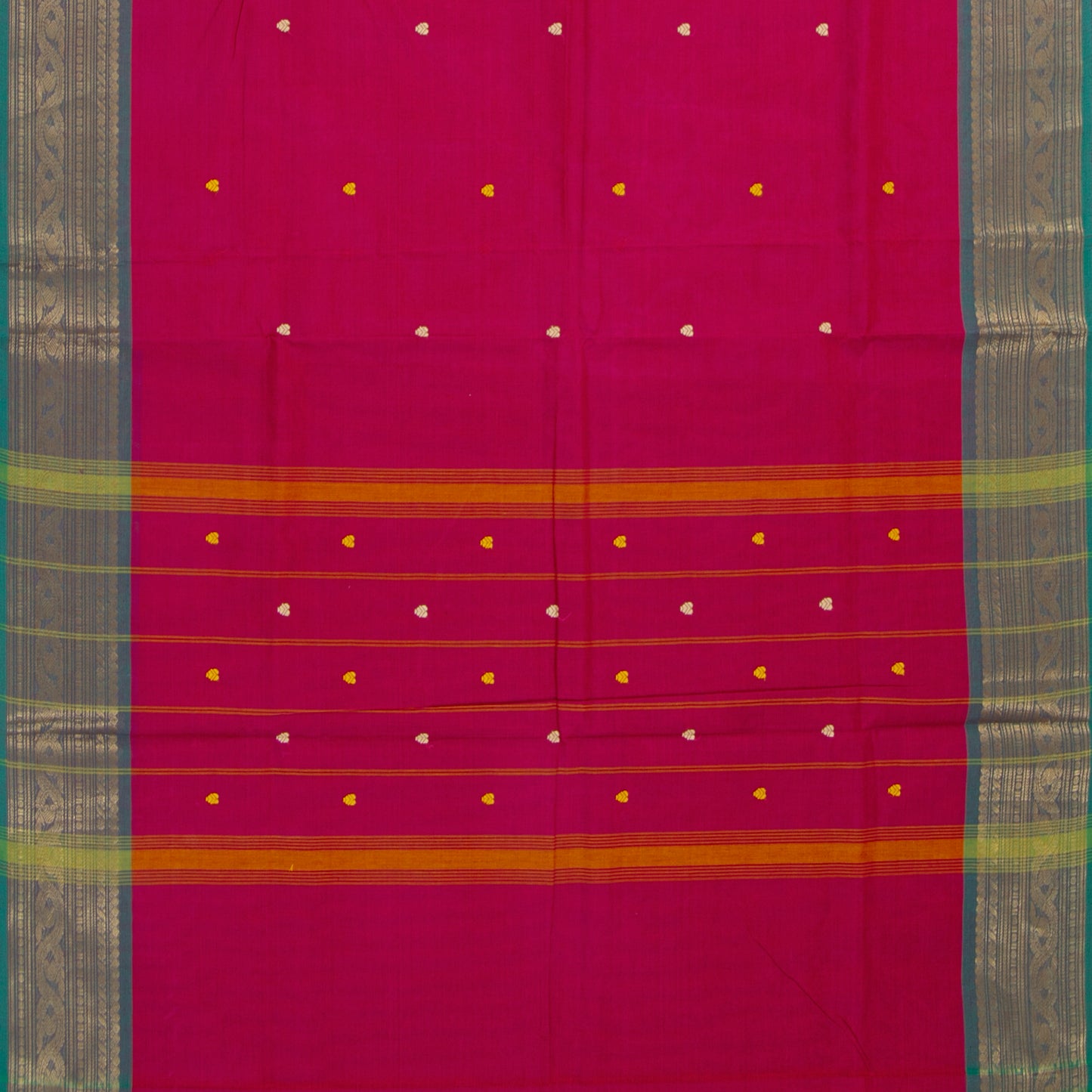 Pink And Blue Kanchi Cotton Saree PV MM KC 460