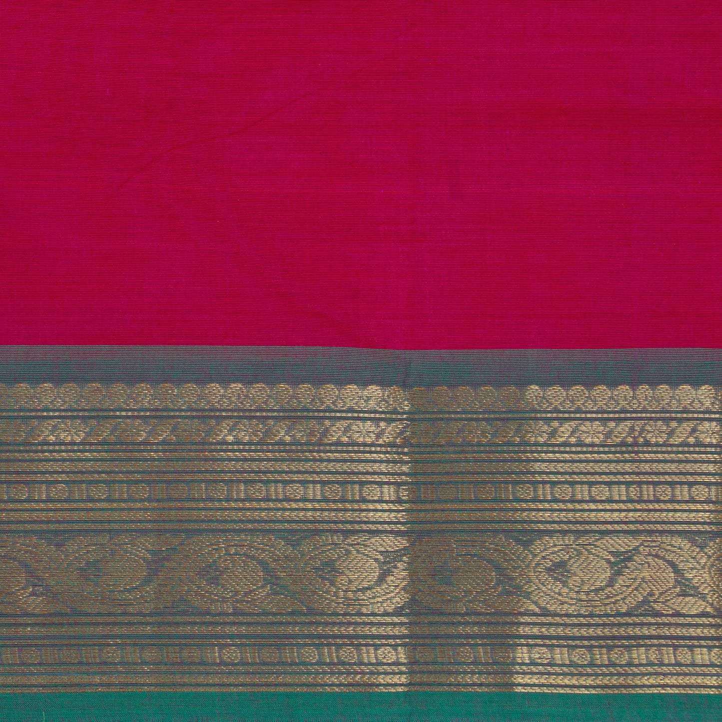 Pink And Blue Kanchi Cotton Saree PV MM KC 460