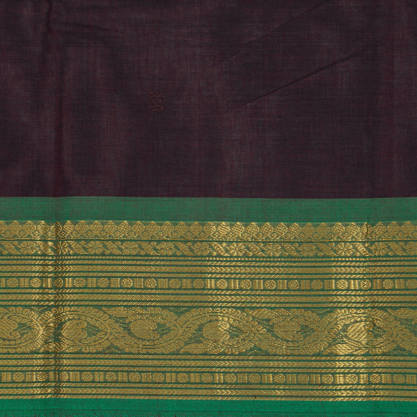 Purple Kanchi Cotton Saree Ganga Jamuna Border For Festive Wear PV MM KC 426