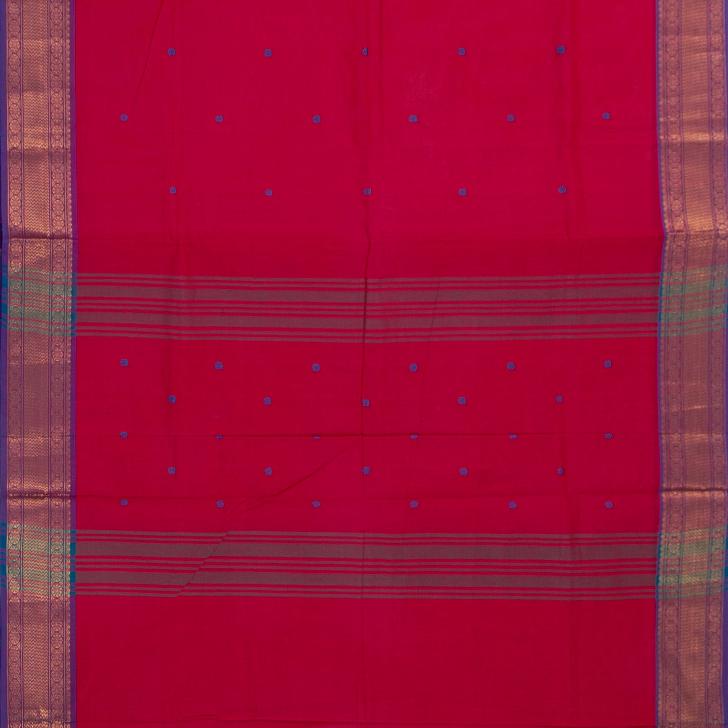 Pink And Purple Kanchi Cotton Saree For Festive Wear PV MM KC 389
