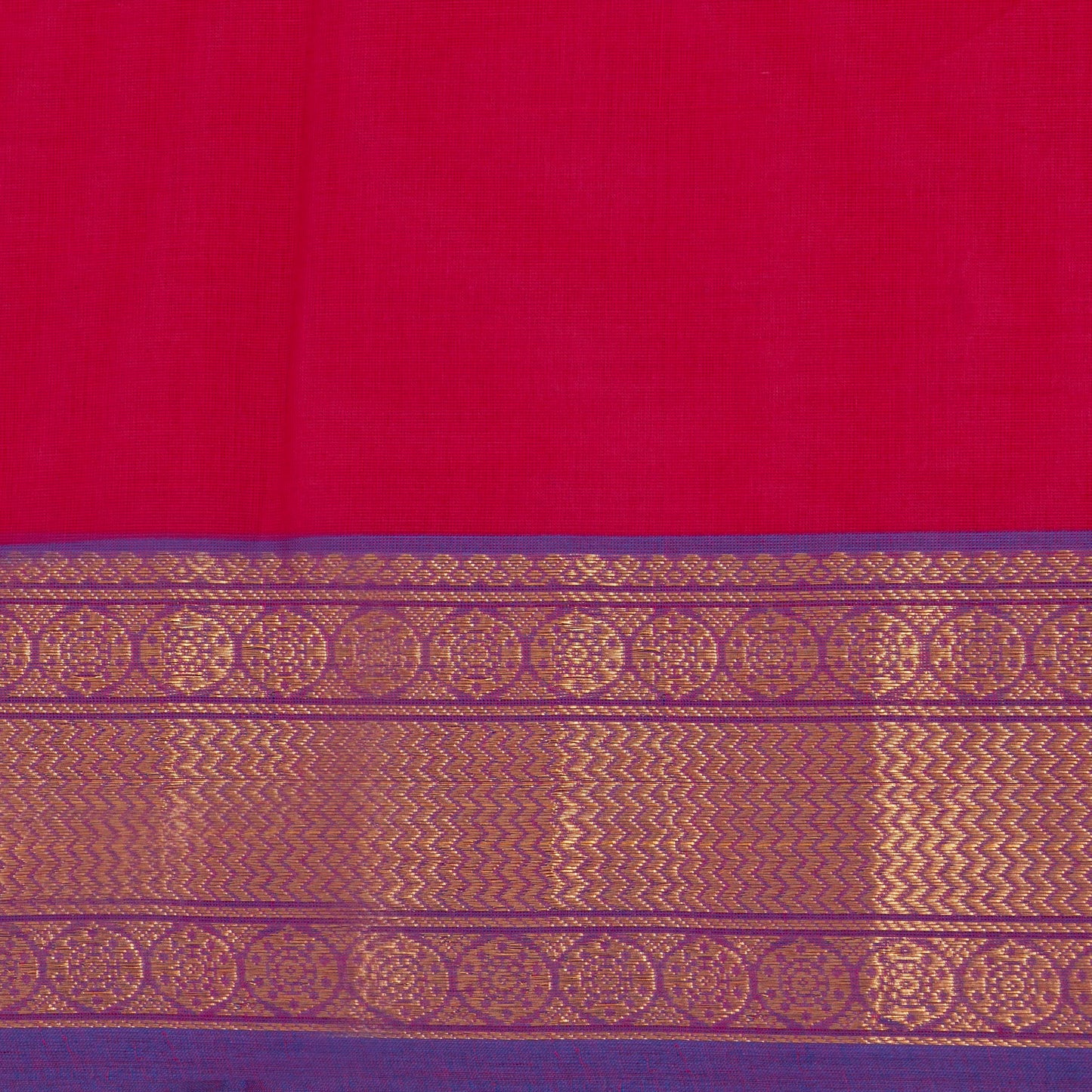 Pink And Purple Kanchi Cotton Saree For Festive Wear PV MM KC 389