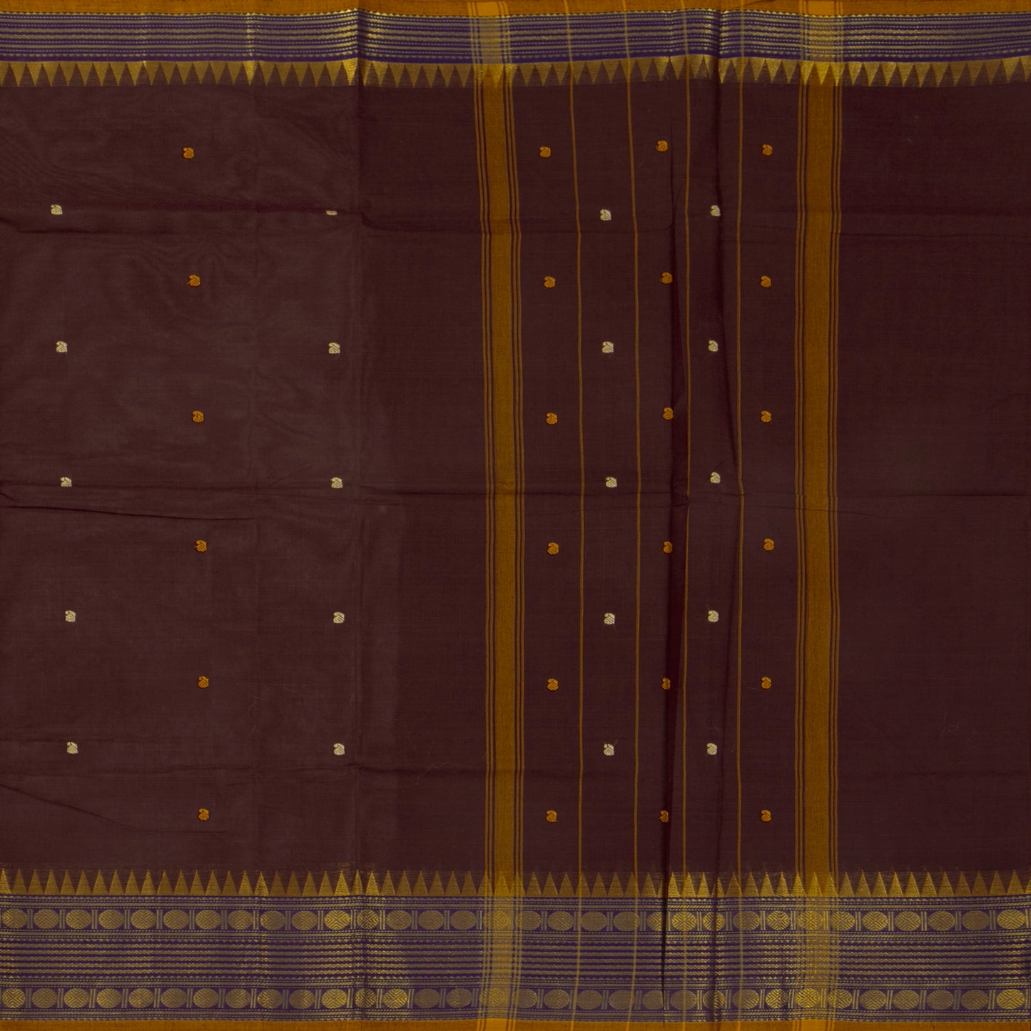 Brown Kanchi Cotton Saree For Festive Wear PV MM KC 402