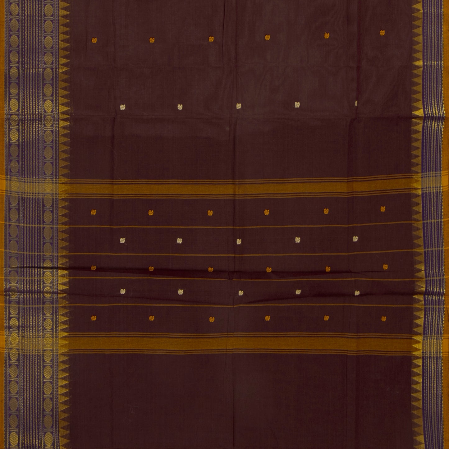Brown Kanchi Cotton Saree For Festive Wear PV MM KC 402