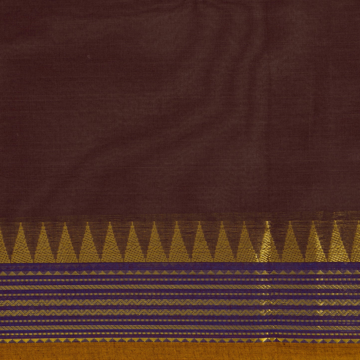 Brown Kanchi Cotton Saree For Festive Wear PV MM KC 402