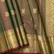 Manthulir Green Kanchipuram Silk Saree For Bridal Wear PV NYC 1972