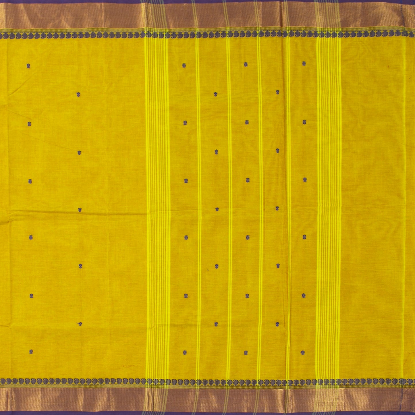 Yellow Kanchi Cotton Saree For Festive Wear PV MM KC 397