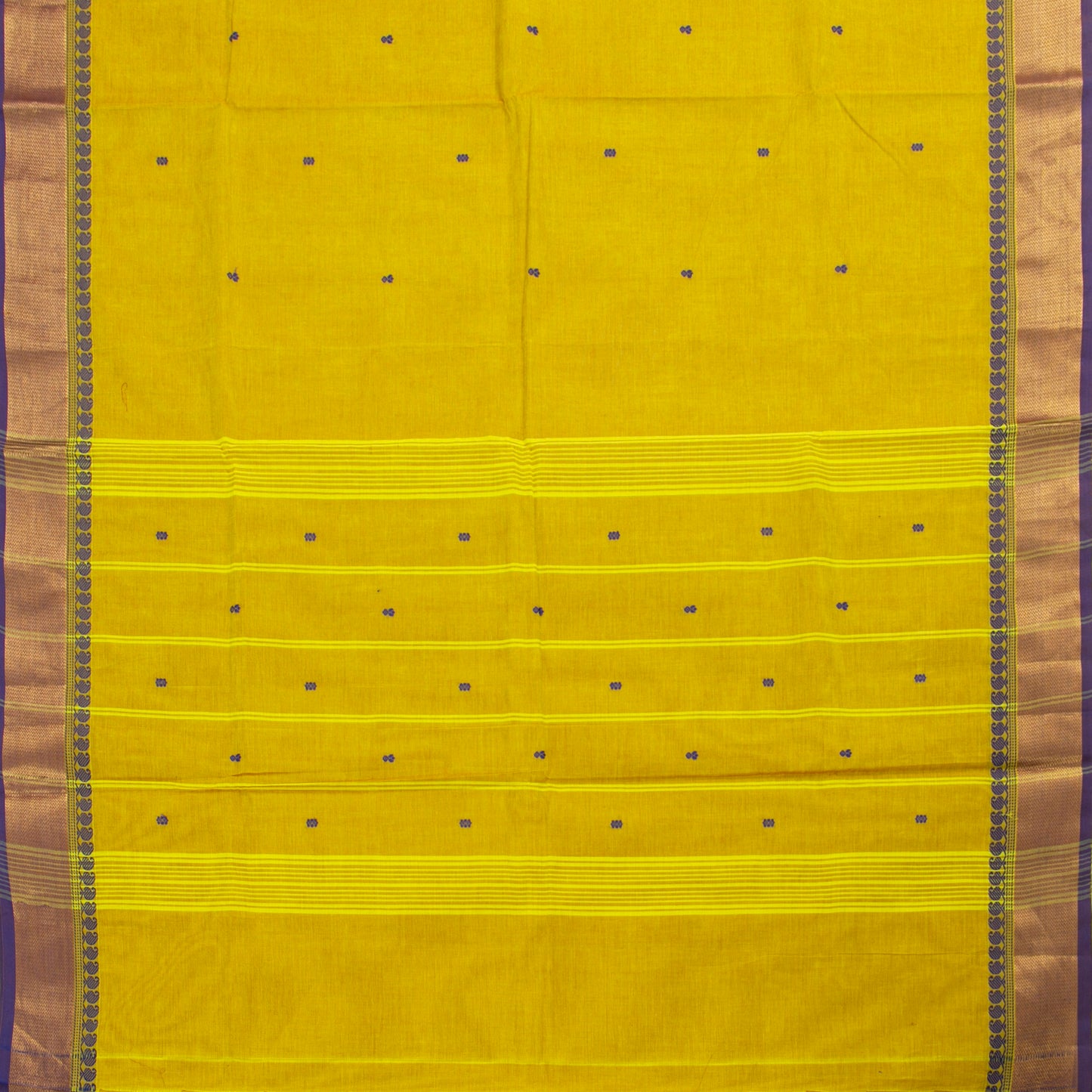 Yellow Kanchi Cotton Saree For Festive Wear PV MM KC 397