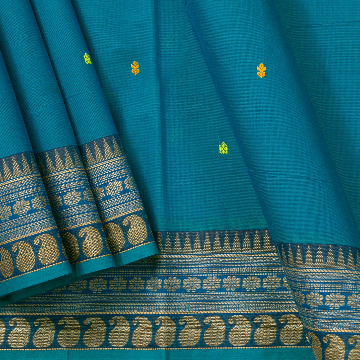Blue Chettinad Cotton Saree PV SK CC 219
