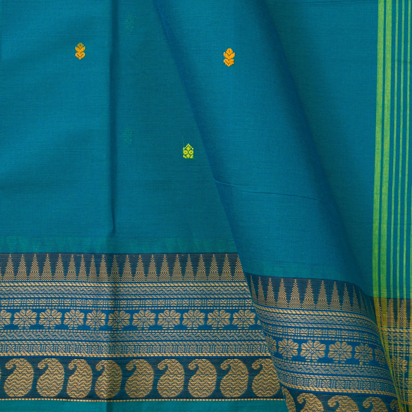 Blue Chettinad Cotton Saree PV SK CC 219