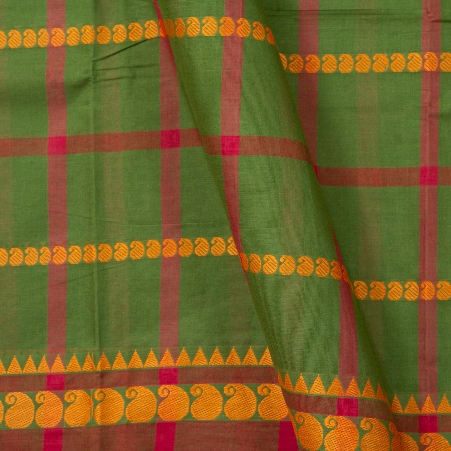 Green Chettinad Cotton Saree PV SK CC 212