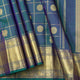 Mayilkazuthu Blue Kanchipuram Silk Saree For Bridal Wear PV NYC 1971