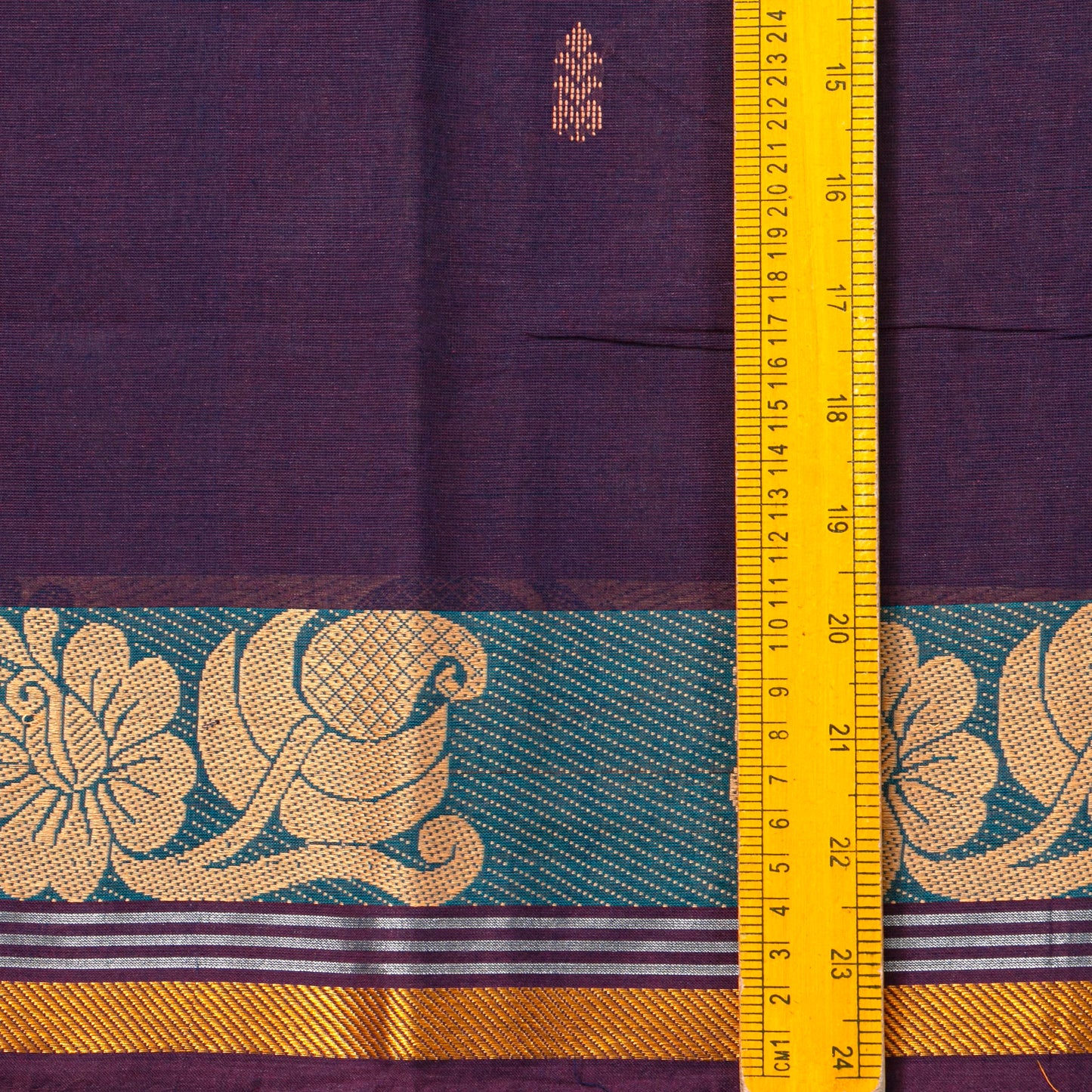 Purple And Blue Chettinad Cotton Saree PV SK CC 229