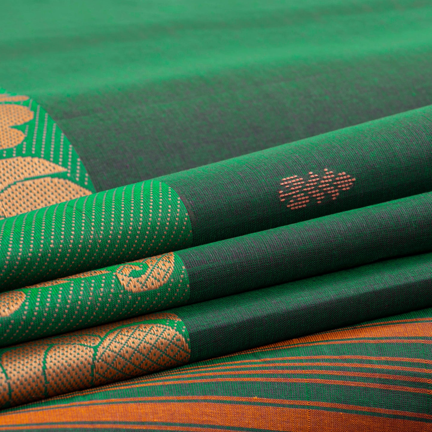 Green Chettinad Cotton Saree PV SK CC 228