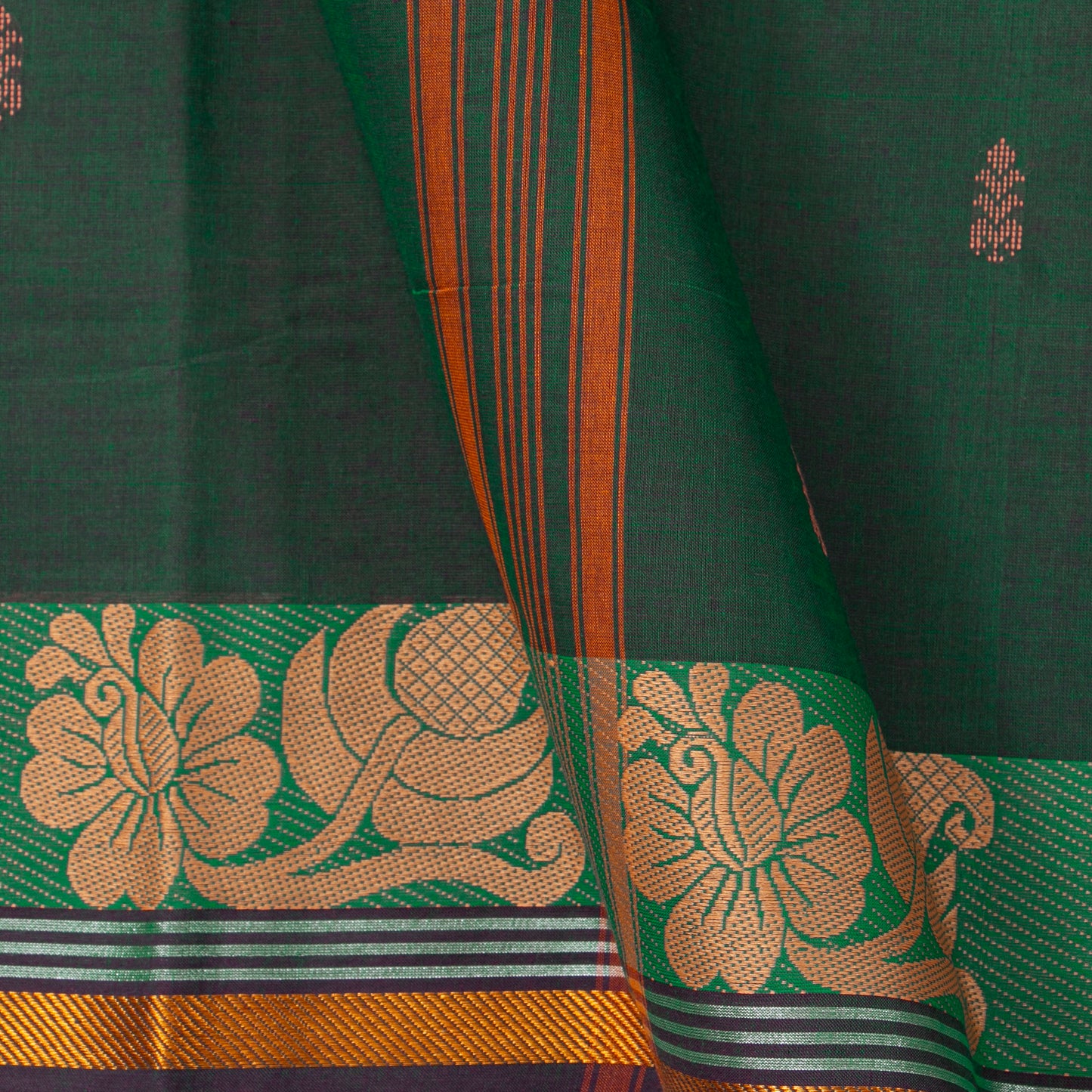 Green Chettinad Cotton Saree PV SK CC 228