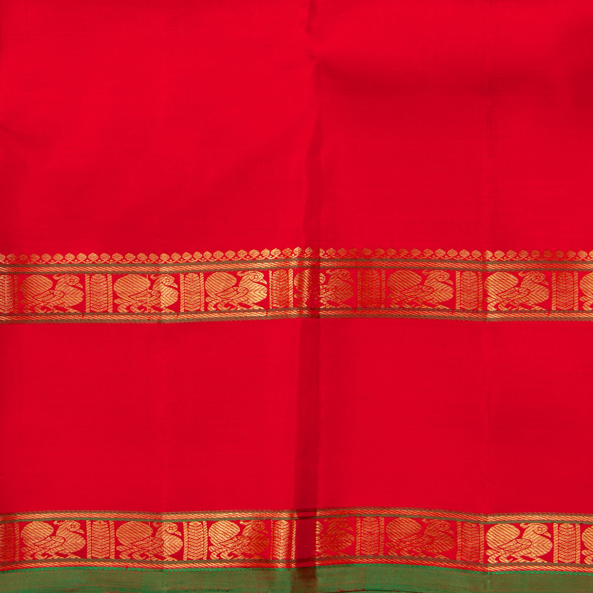Red Kanchipuram Silk Saree For Bridal Wear PV NYC 2048