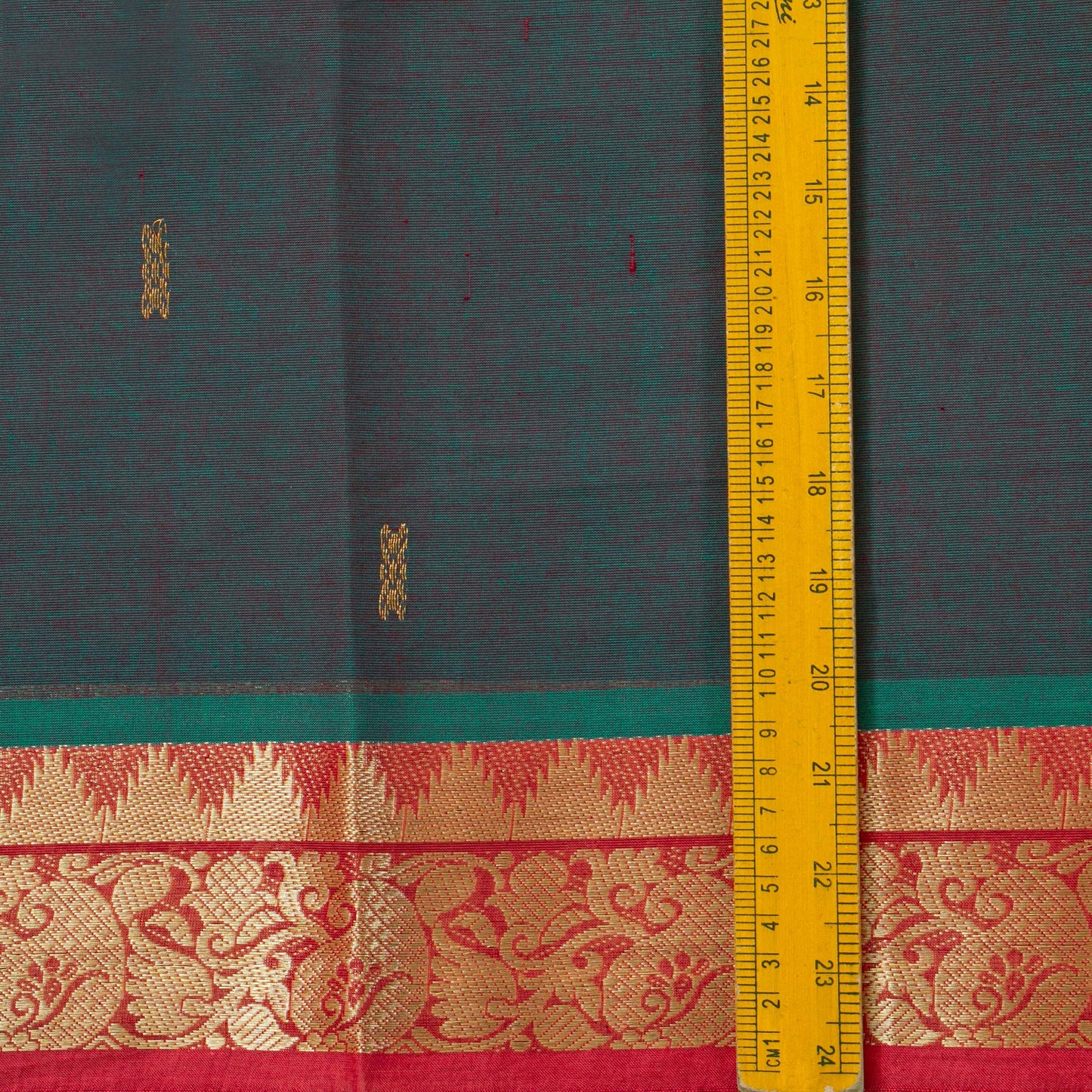 Blue And Red Chettinad Cotton Saree PV SK CC 237 - Cotton Saree - Panjavarnam PV SK CC 237