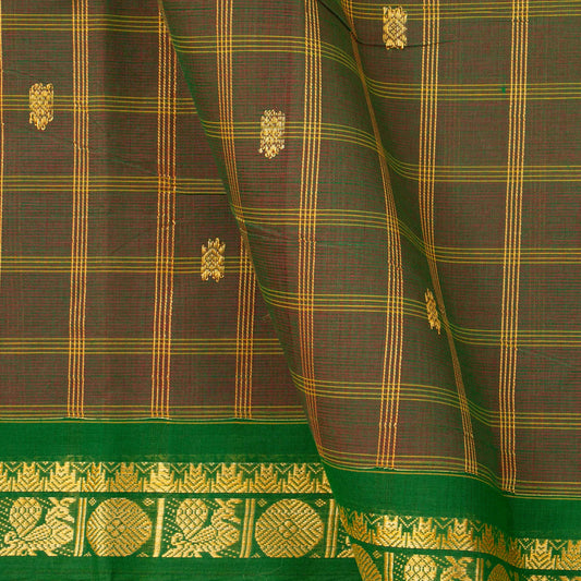 Green Chettinad Cotton Saree PV SK CC 266