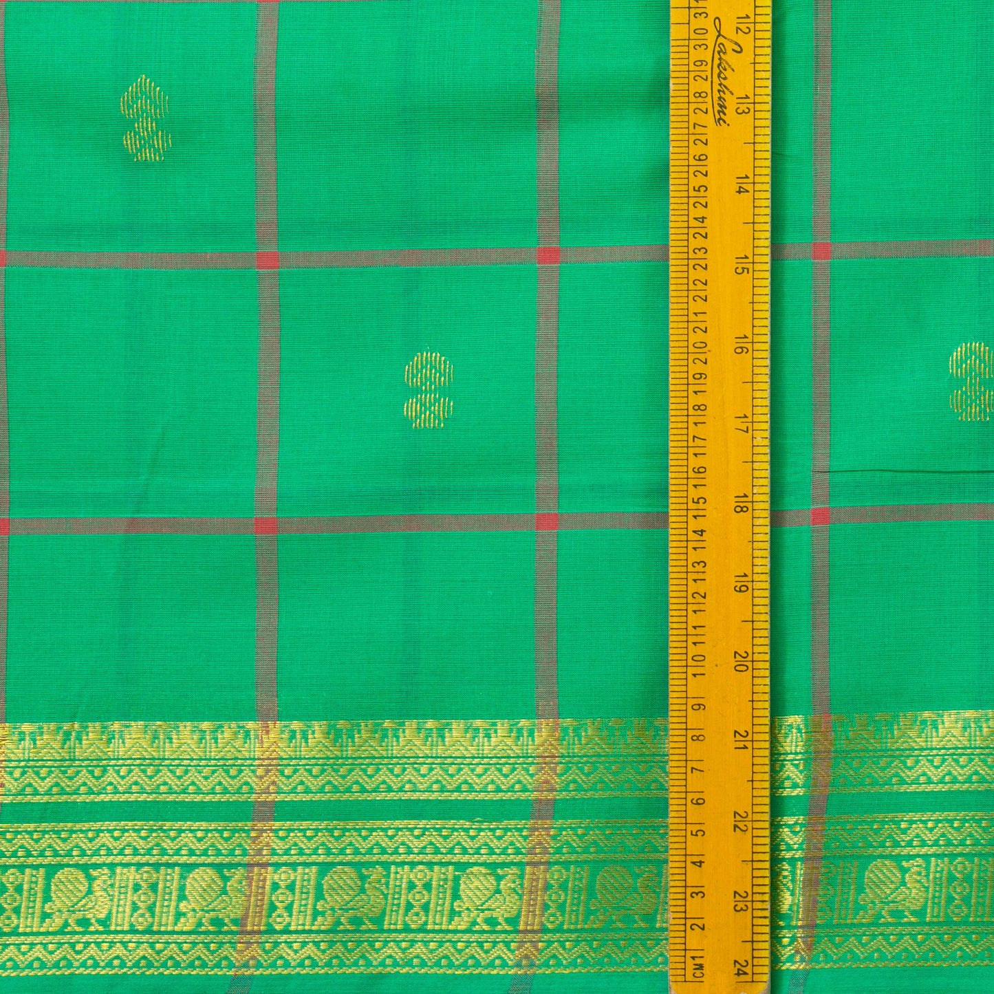 Green Handwoven Chettinad Cotton Saree With Zari For Summer Wear PV SK CC 251