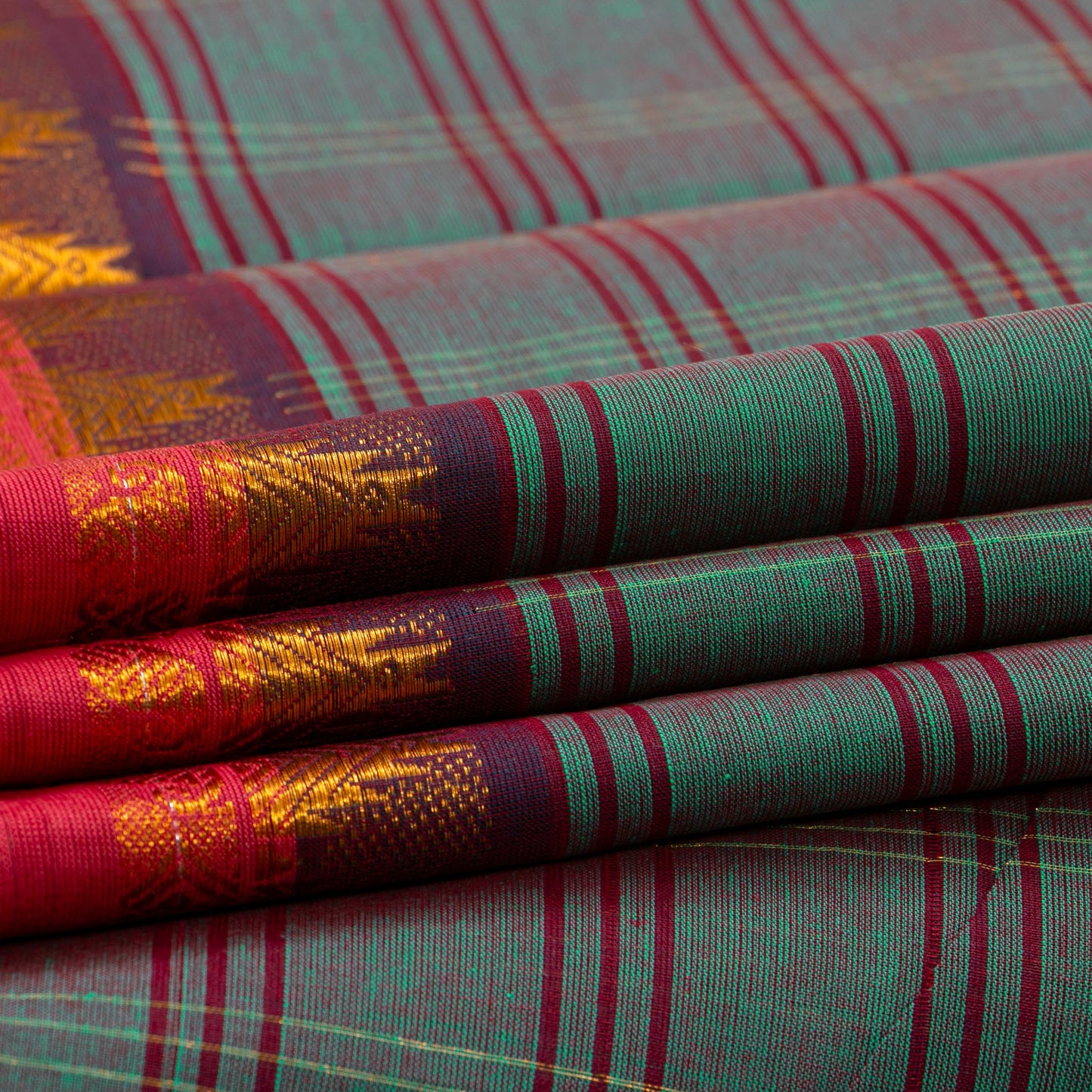 Blue And Pink Chettinad Cotton Saree PV SK CC 259