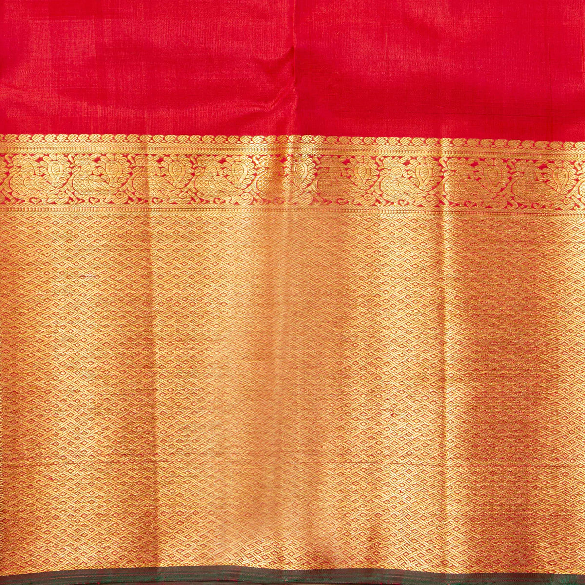 Red Kanchipuram Silk Saree For Wedding Wear PV NYC 2043