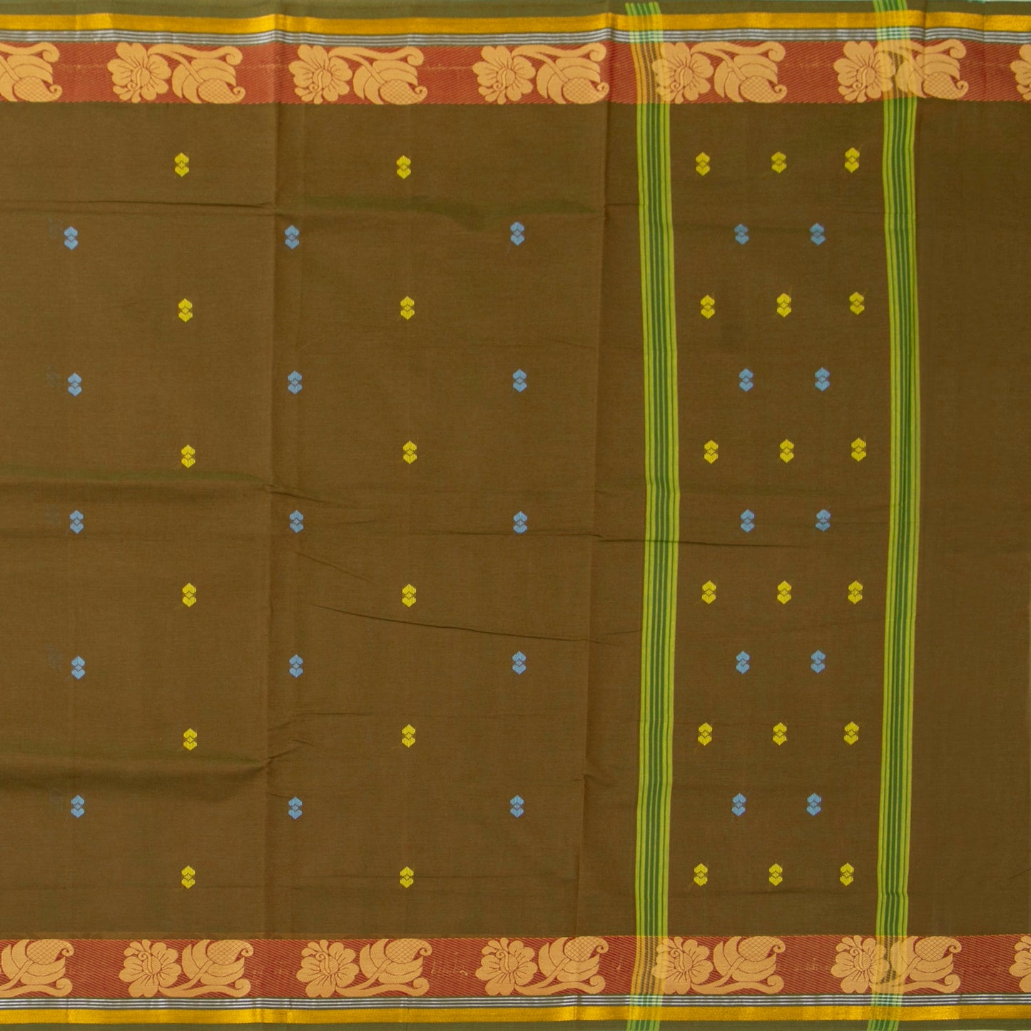 Green Chettinad Cotton Saree PV SK CC 233
