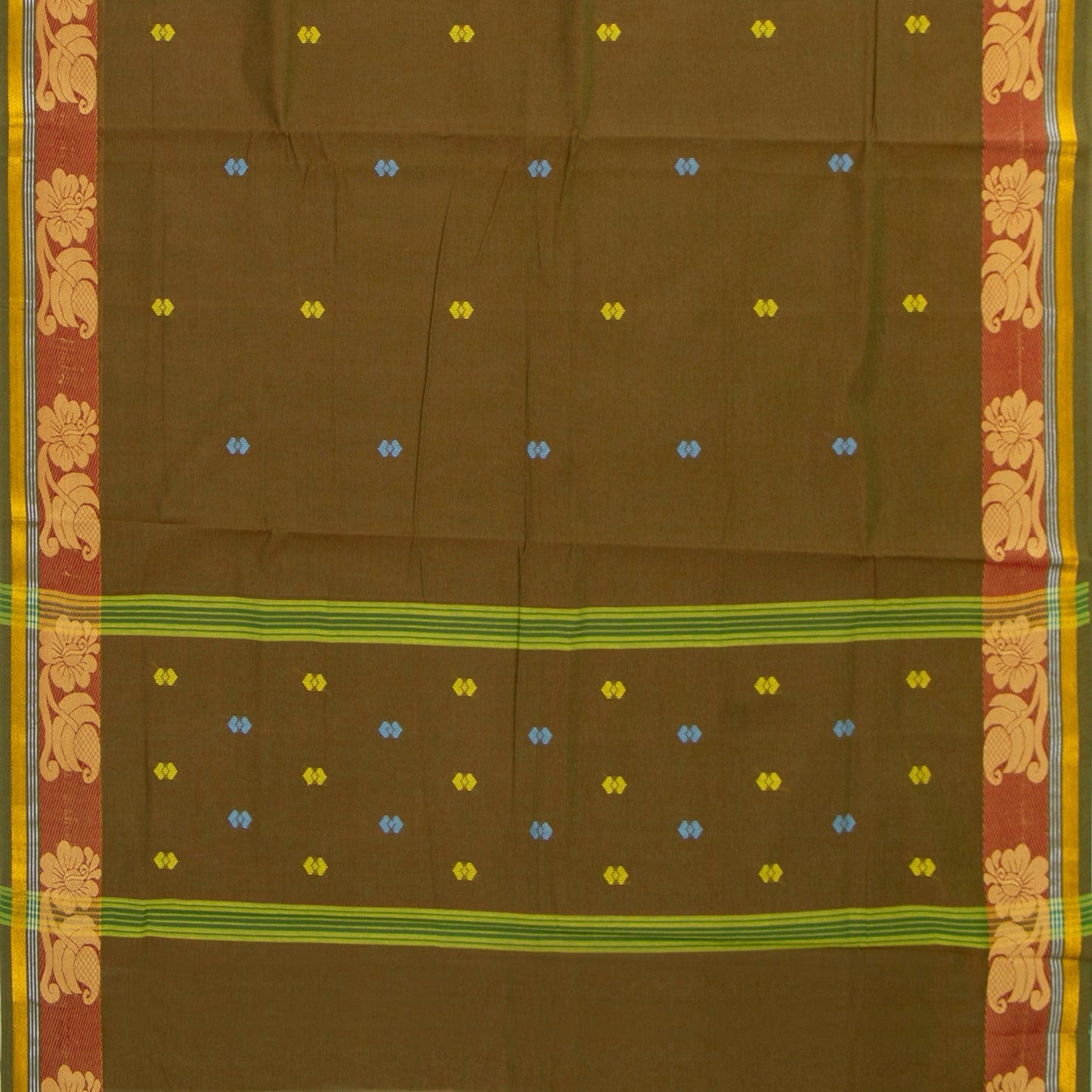 Green Chettinad Cotton Saree PV SK CC 233