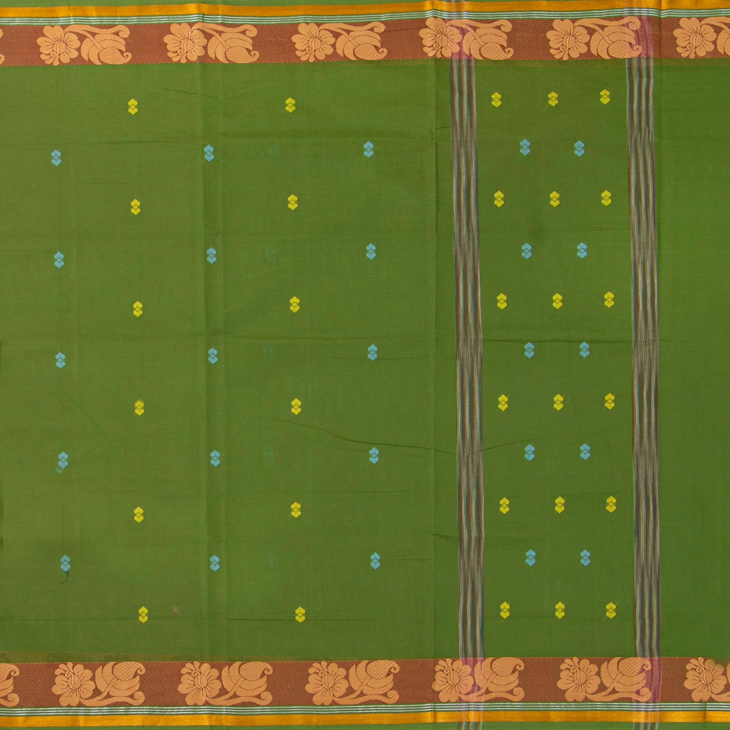 Green Chettinad Cotton Saree PV SK CC 227