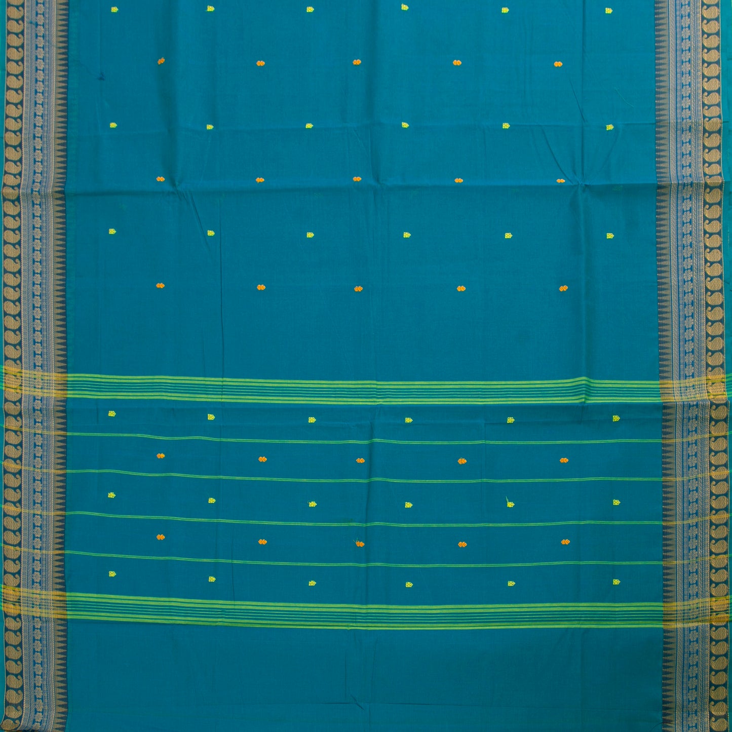 Blue Chettinad Cotton Saree PV SK CC 219