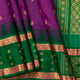 Magenta And Green Kanchi Silk Cotton Saree For Festive Wear VP SC 230