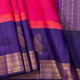 Pink And Blue Kanchi Silk Cotton Saree For Festive Wear VP SC 251