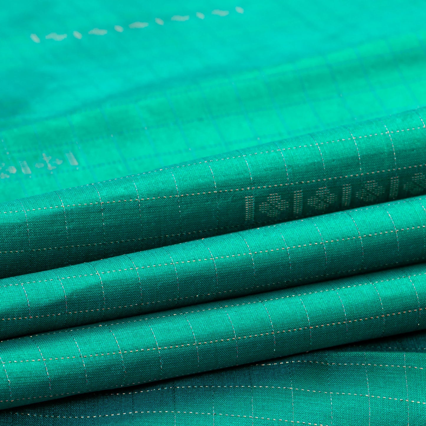Green And Pink Borderless Kanchipuram Soft Silk Saree For Festive Wear PV RSP 194