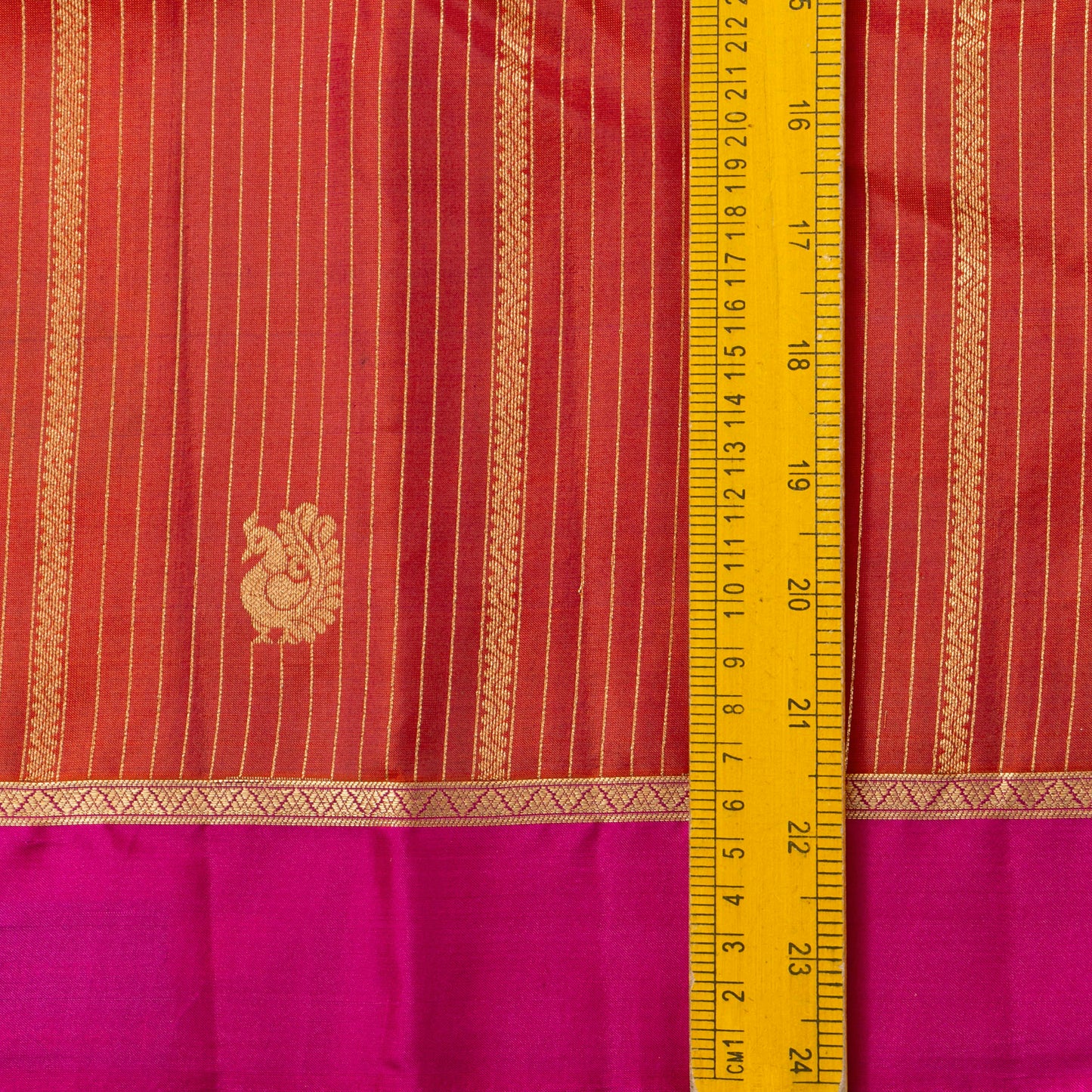 Rust And Pink Kanchipuram Soft Silk Saree For Festive Wear PV RSP 202
