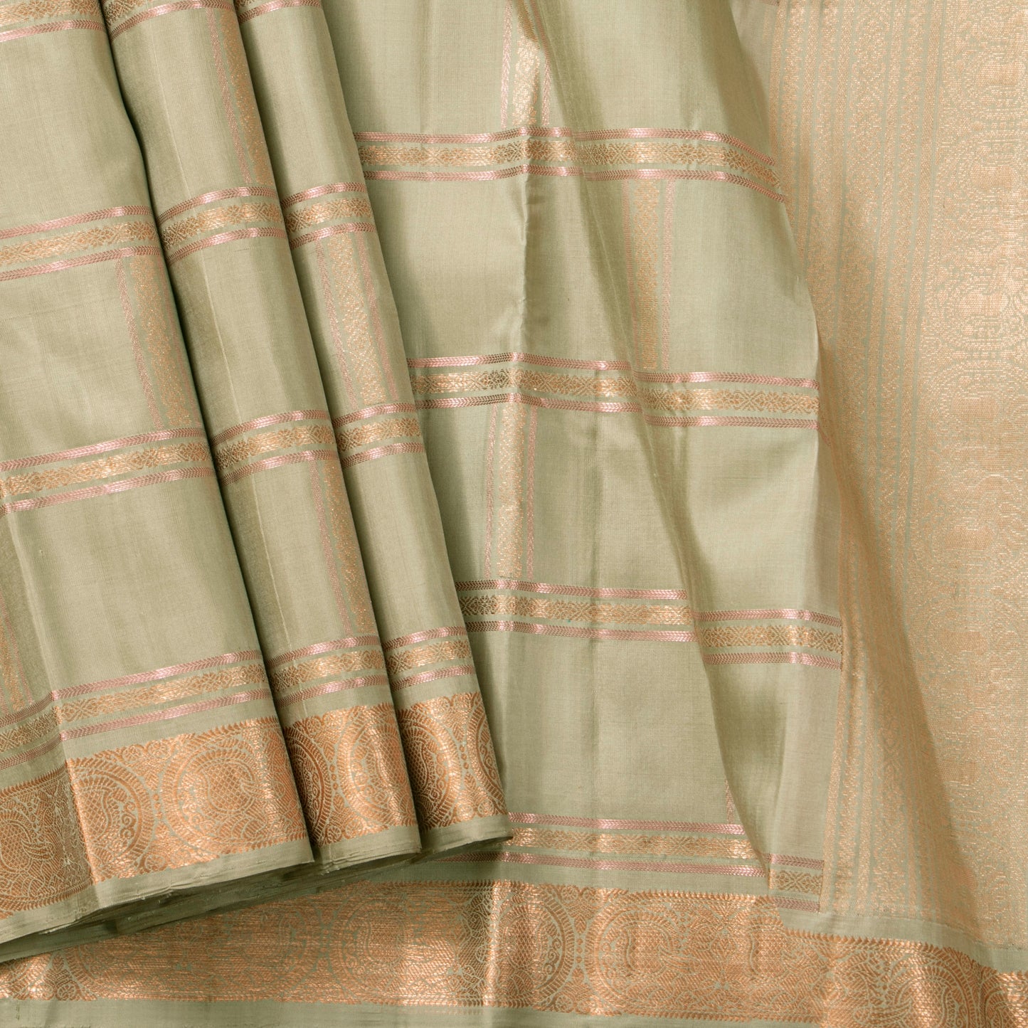 Elachi Green Kanchipuram Soft Silk Saree For Festive Wear PV RSP 155