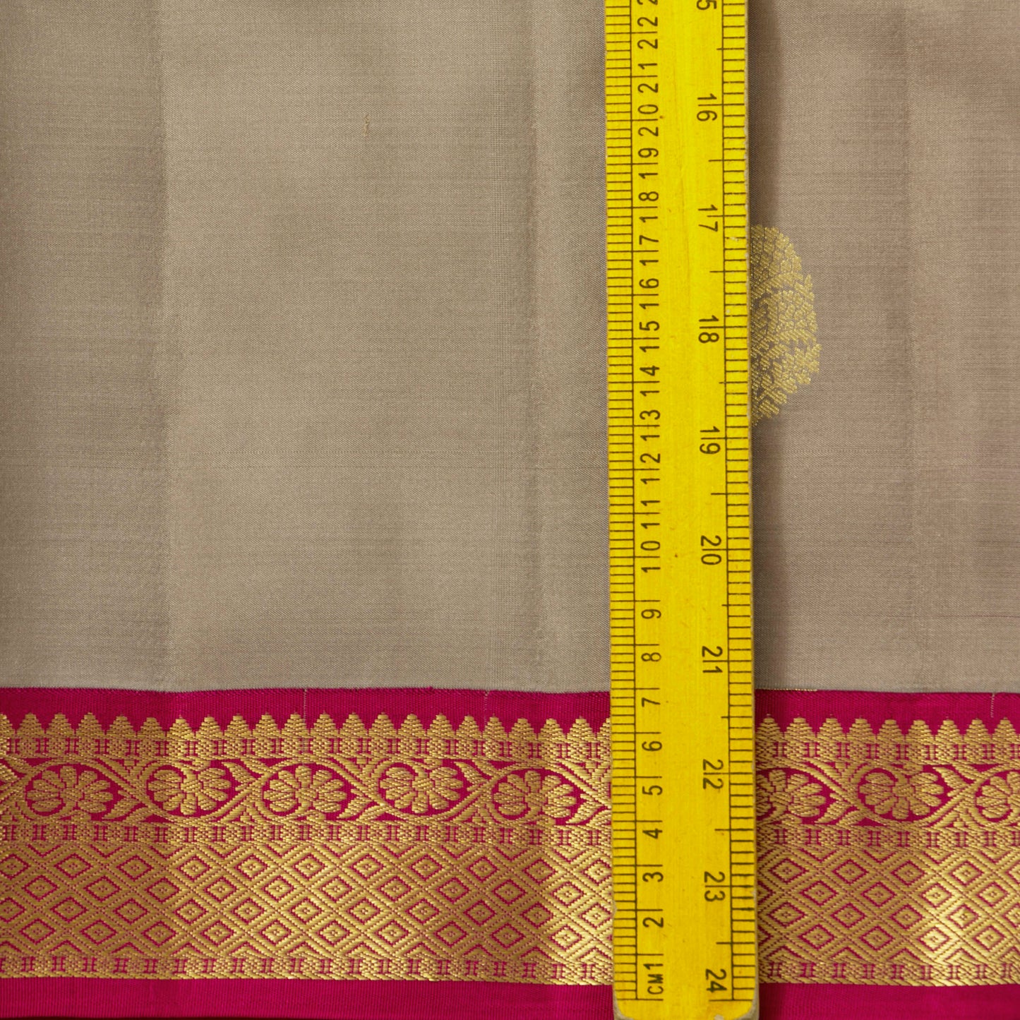 Beige And Pink Kanchipuram Soft Silk Saree For Festive Wear PV RSP 153