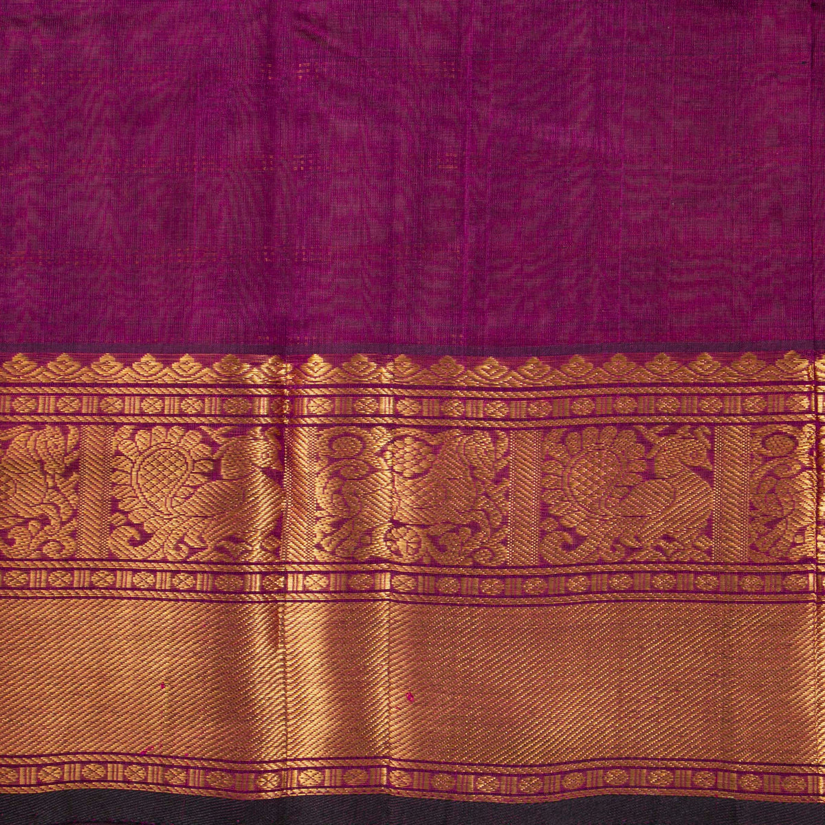 Wine Kanchi Silk Cotton Saree For Festive Wear VP SC 238